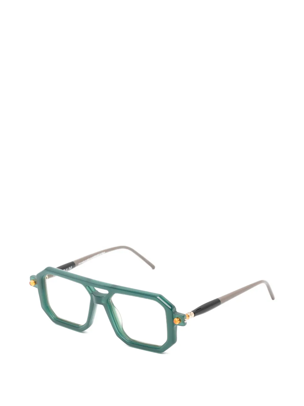 Kuboraum Maske P8 zonnebril met geometrisch montuur Groen