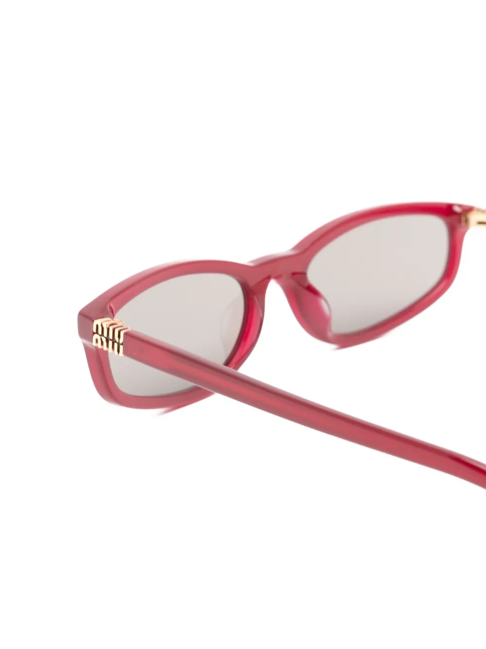 Miu Eyewear Zonnebril met vierkant montuur Rood