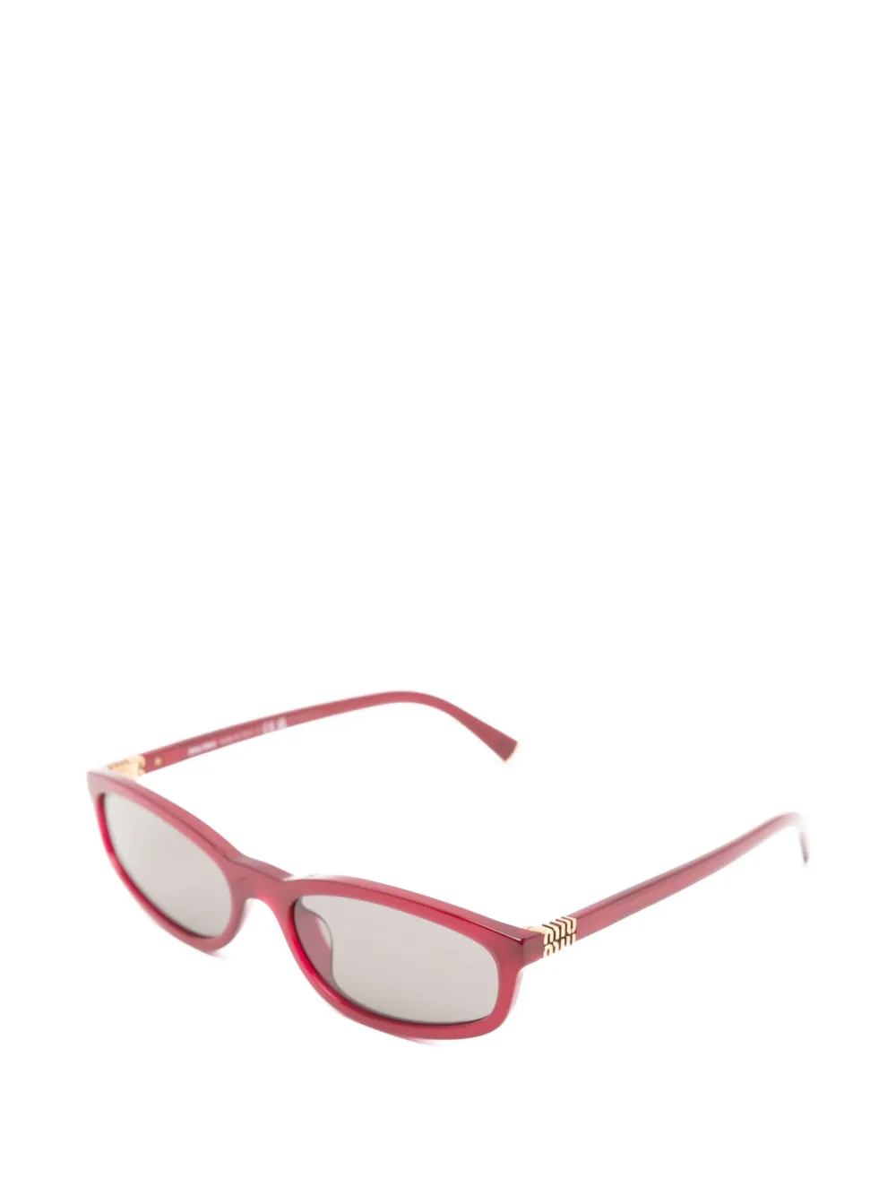 Miu Eyewear Zonnebril met vierkant montuur Rood