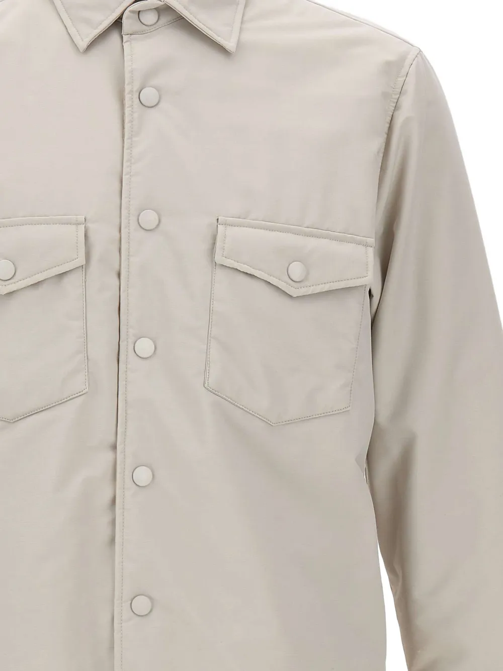 Eleventy Shirtjack met lange mouwen Beige