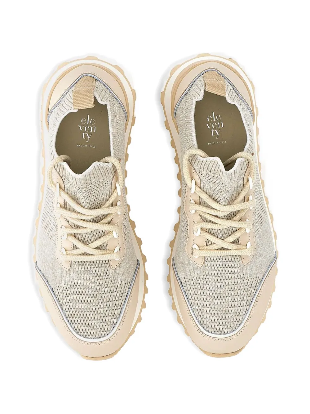 Eleventy lace-up sneakers Beige