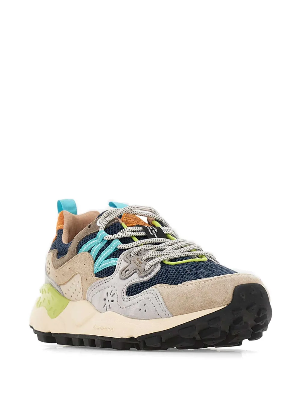 FLOWER MOUNTAIN Yamano3 suede-inserts sneakers Blauw