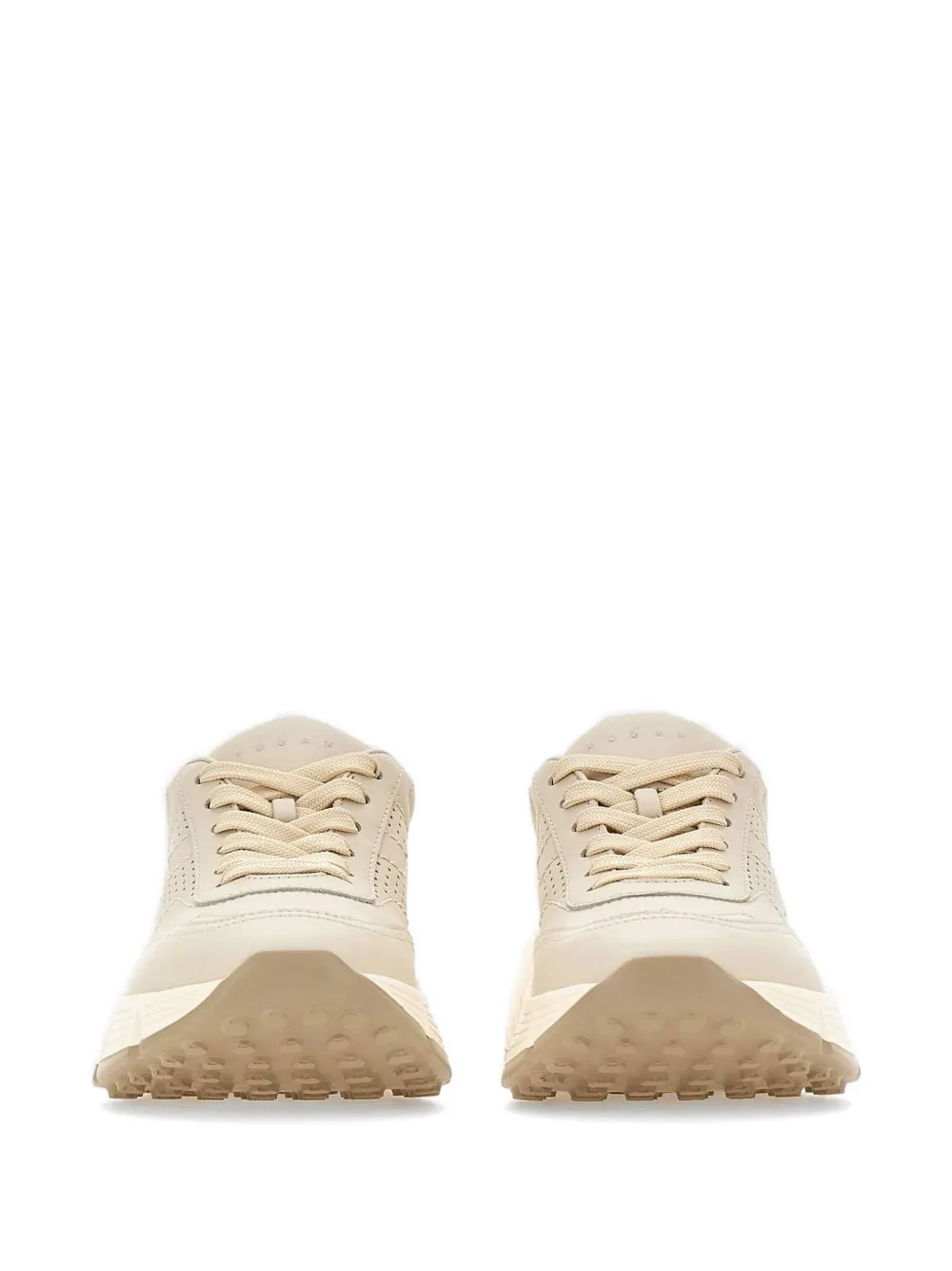 Hogan H669 perforated platform sneakers Beige