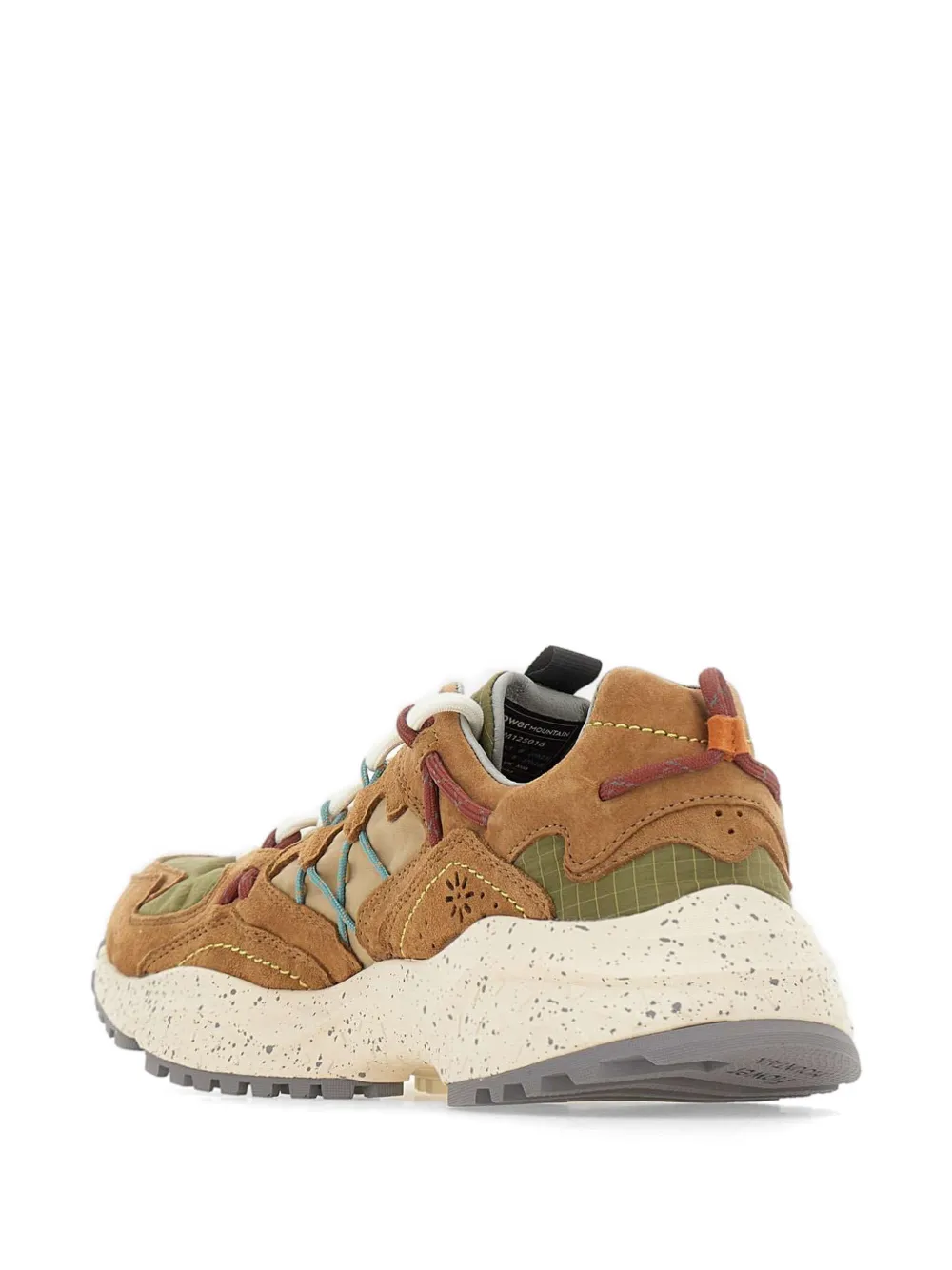 FLOWER MOUNTAIN Yamabushi suede panelled sneakers Bruin