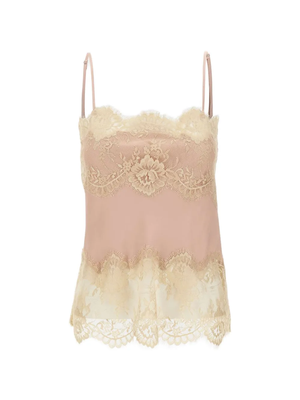 HERSKIND Linnea lace scalloped-hem top - Rosa