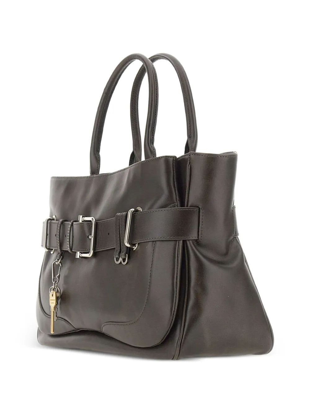 Osoi Brocle leren shopper met gesp bedel Bruin