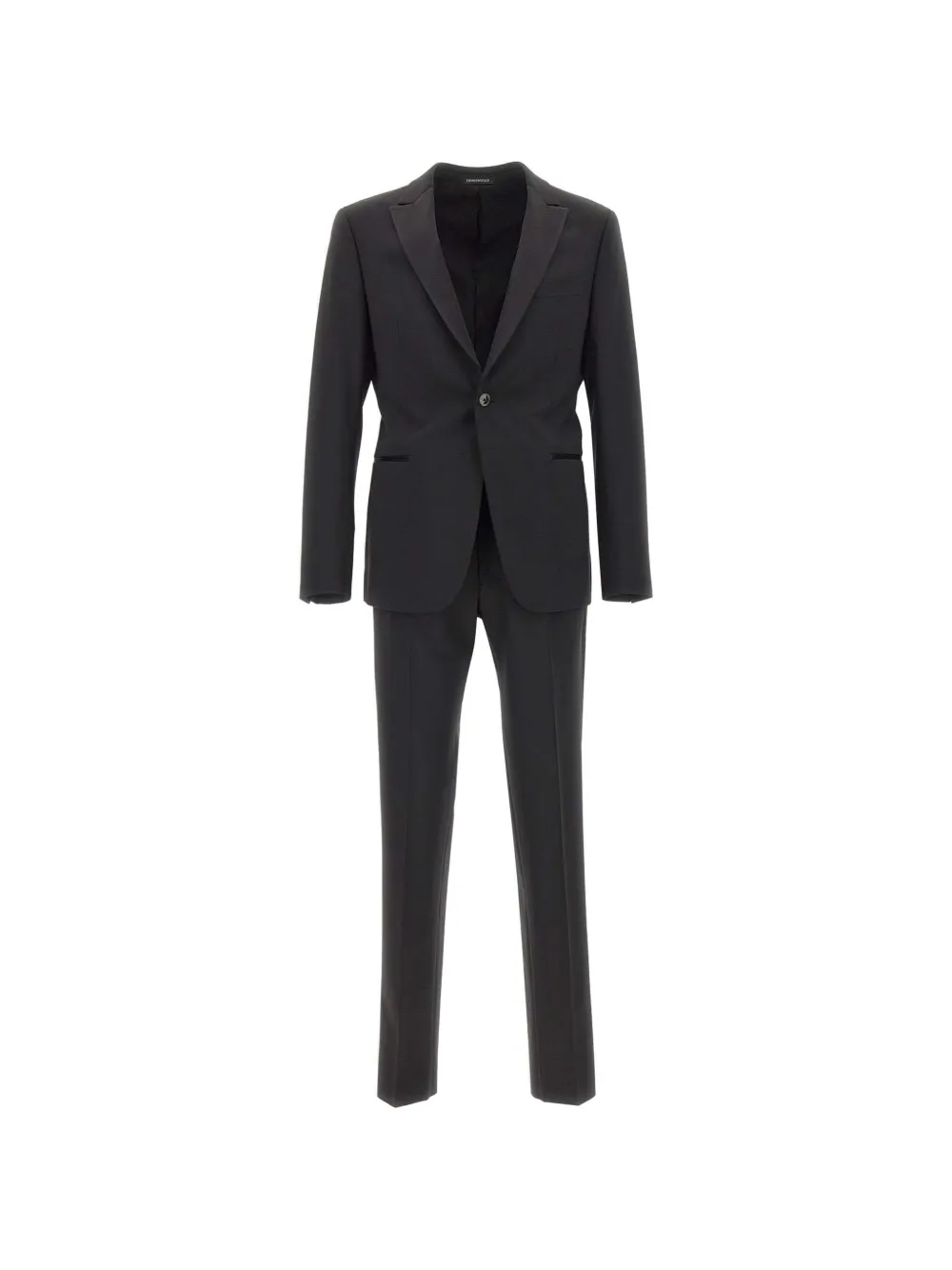 Emporio Armani peak-lapels single-breasted suit - Nero