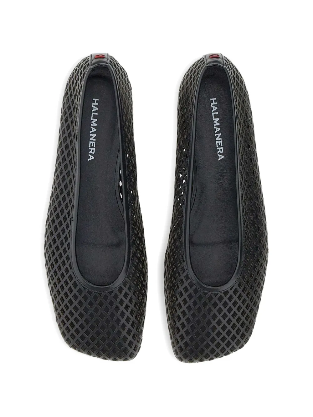 Halmanera Monic laser-cut ballet flats Zwart