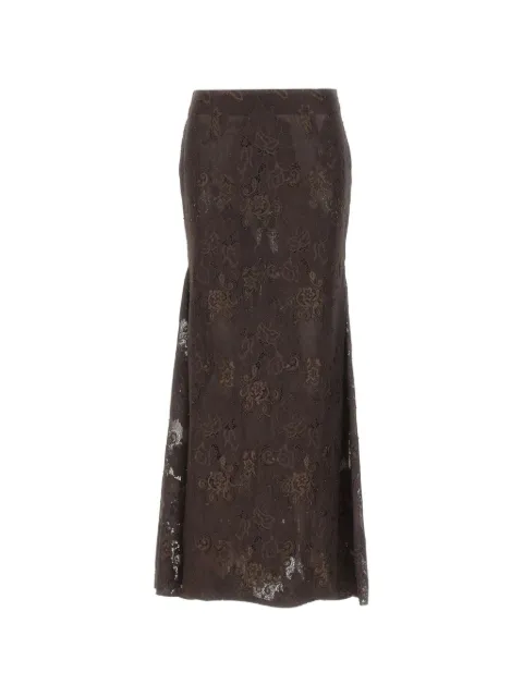 HERSKIND Pelé lace-overlay midi skirt
