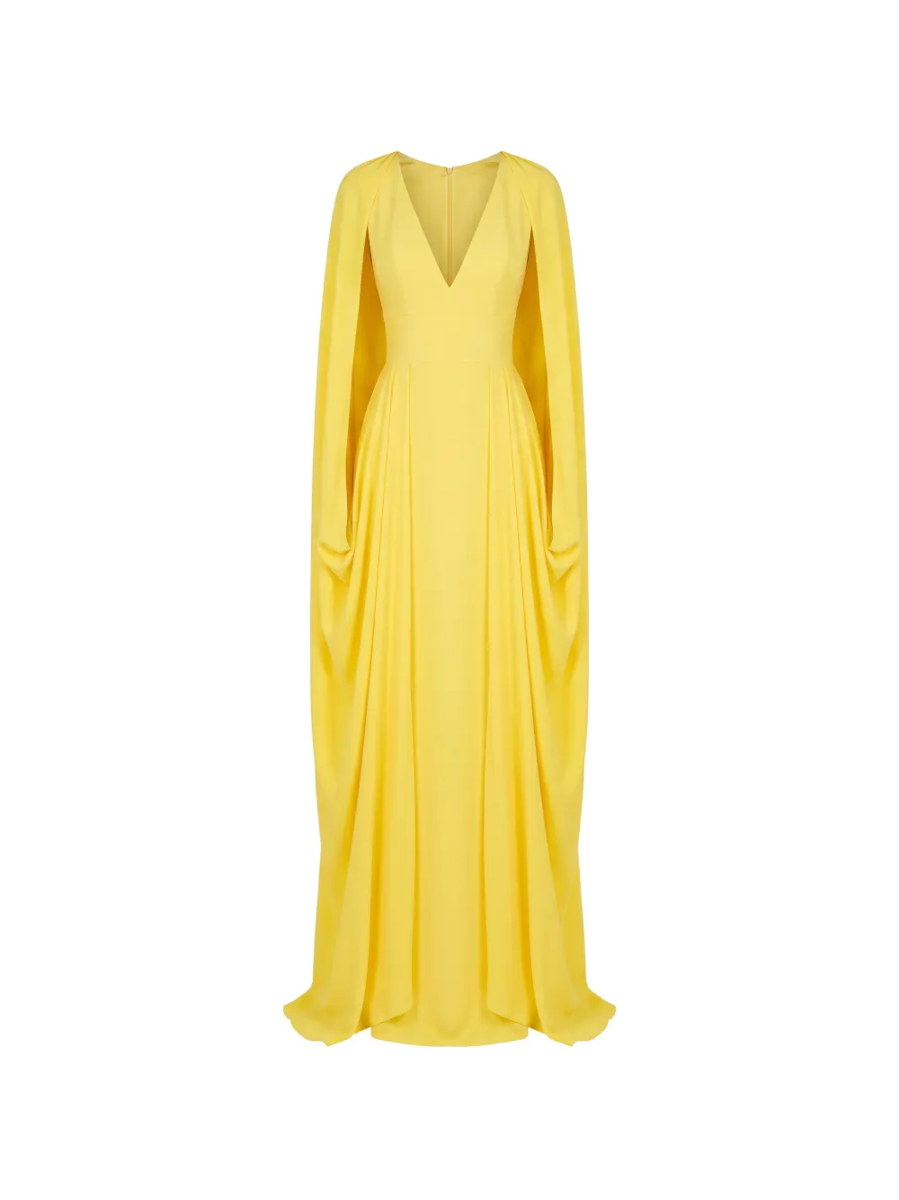 Gemy Maalouf cape-sleeve V-neck maxi dress