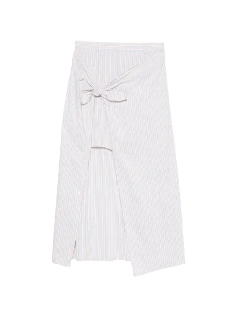 Isabelle Blanche striped knot-detail skirt