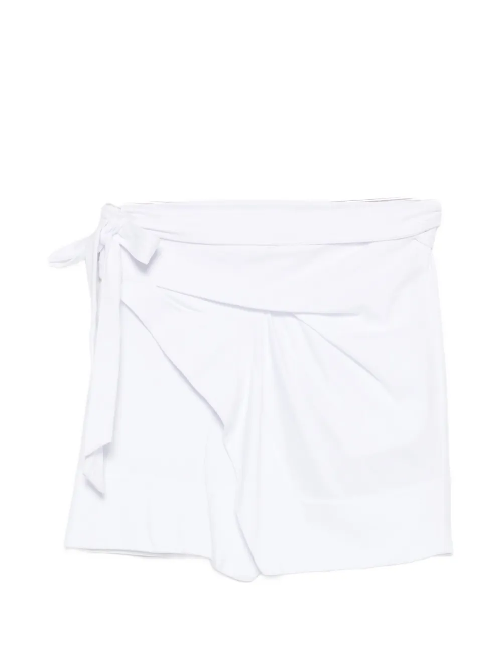 MARANT ÉTOILE Berenice wrap-style side-tie mini skirt - Bianco