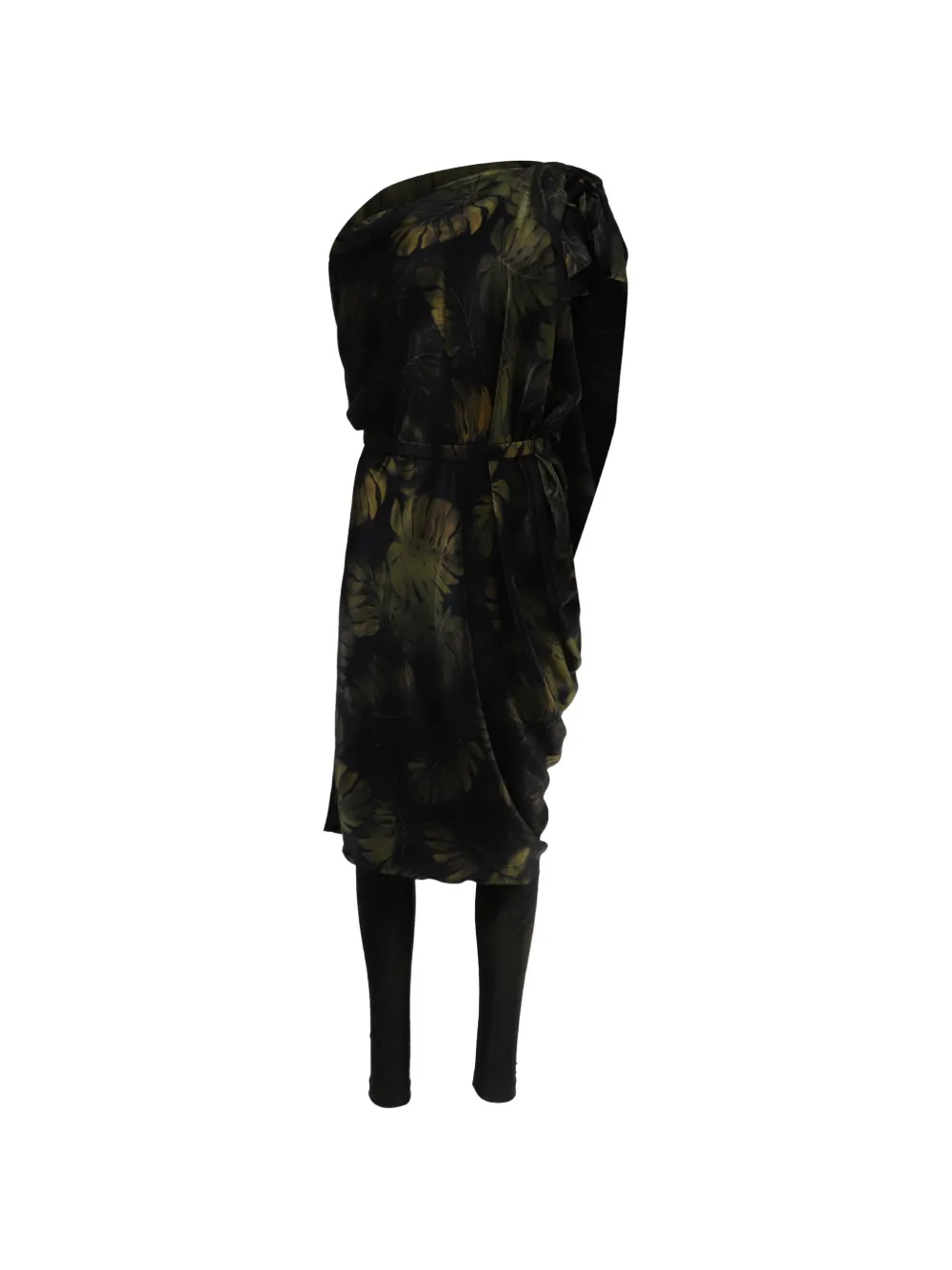 Lanvin Pre-Owned palm leaf print dress leggings set - Nero
