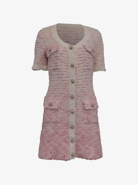 Self-Portrait tweed embellished dress