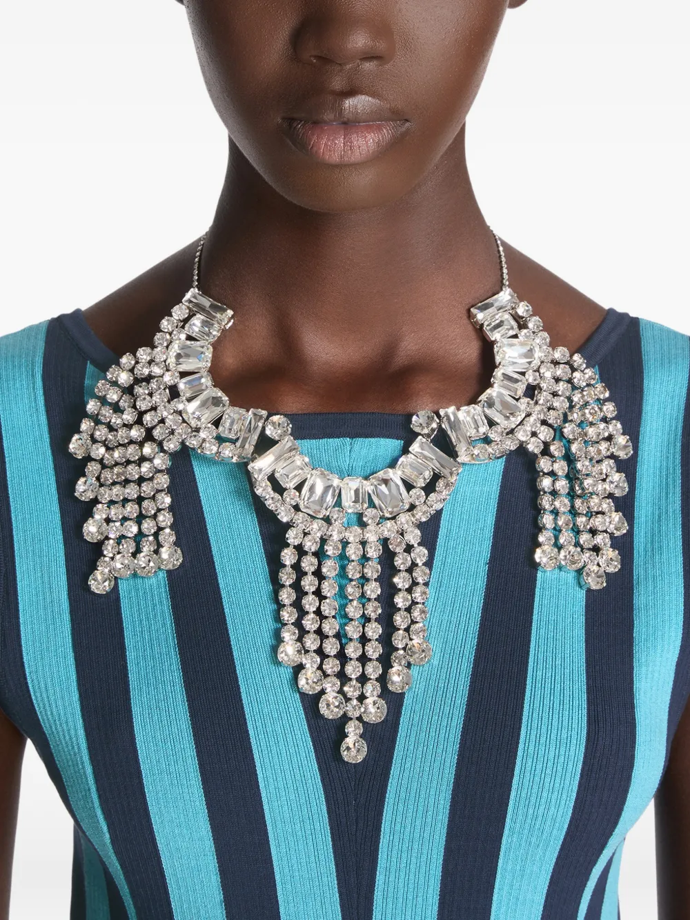 DRIES VAN NOTEN Statement Necklace in Silver, view 2