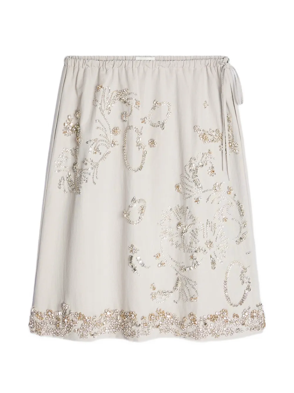 DRIES VAN NOTEN Midi-rok met borduurwerk Beige