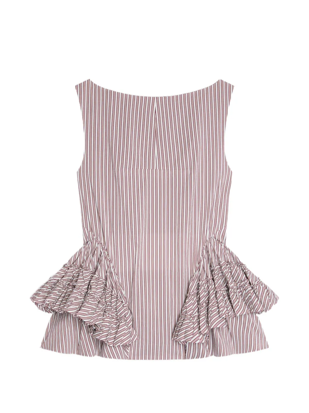 DRIES VAN NOTEN ruffled peplum top - Toni neutri