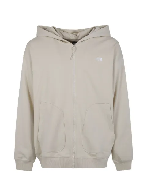 The North Face Essential logo-embroidered zip-up hoodie