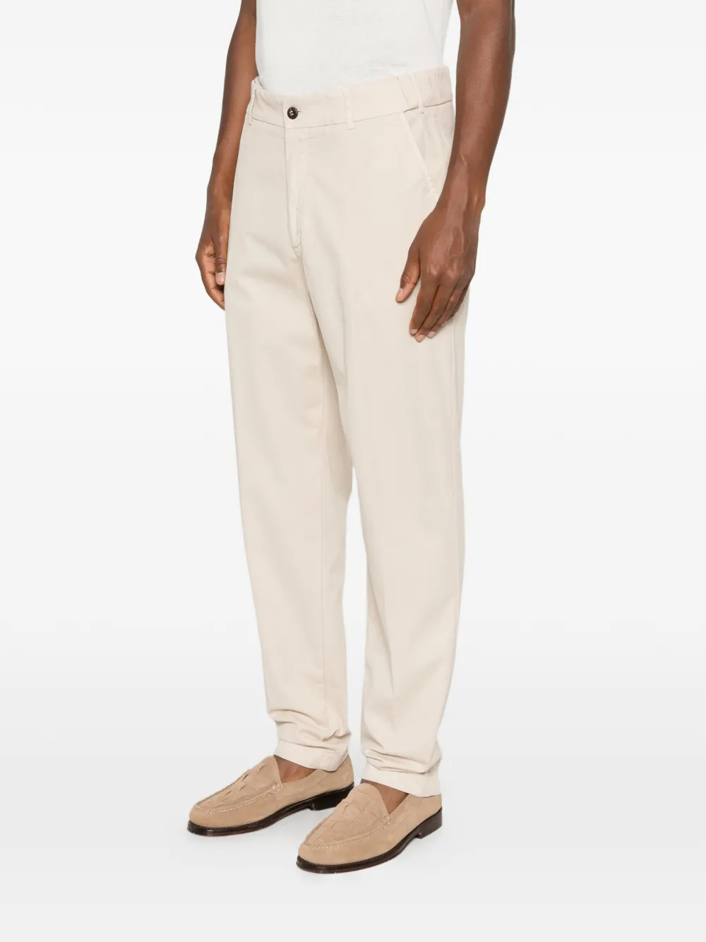Eleventy Broek met elastische taille Beige