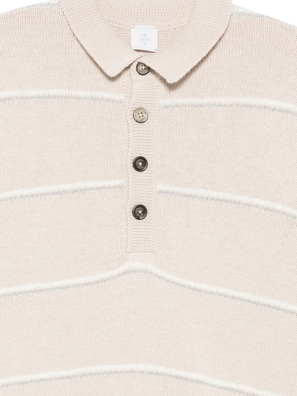 Eleventy Gestreept poloshirt Beige
