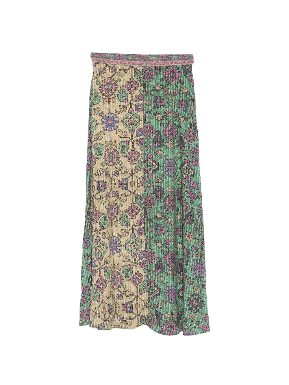 Ba&Sh geometric-print pleated midi skirt - Toni neutri