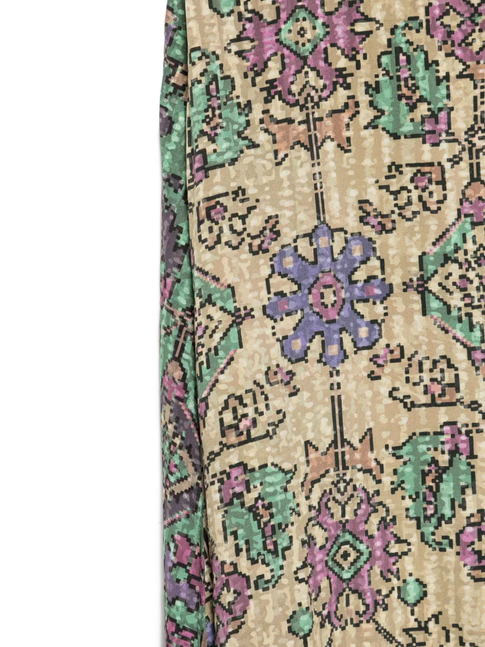 Ba&Sh Midi-plooirok met geometrische print Beige