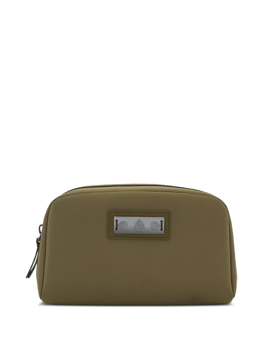 Tyler Ellis small Travel Pouch plaque make up bag - Verde