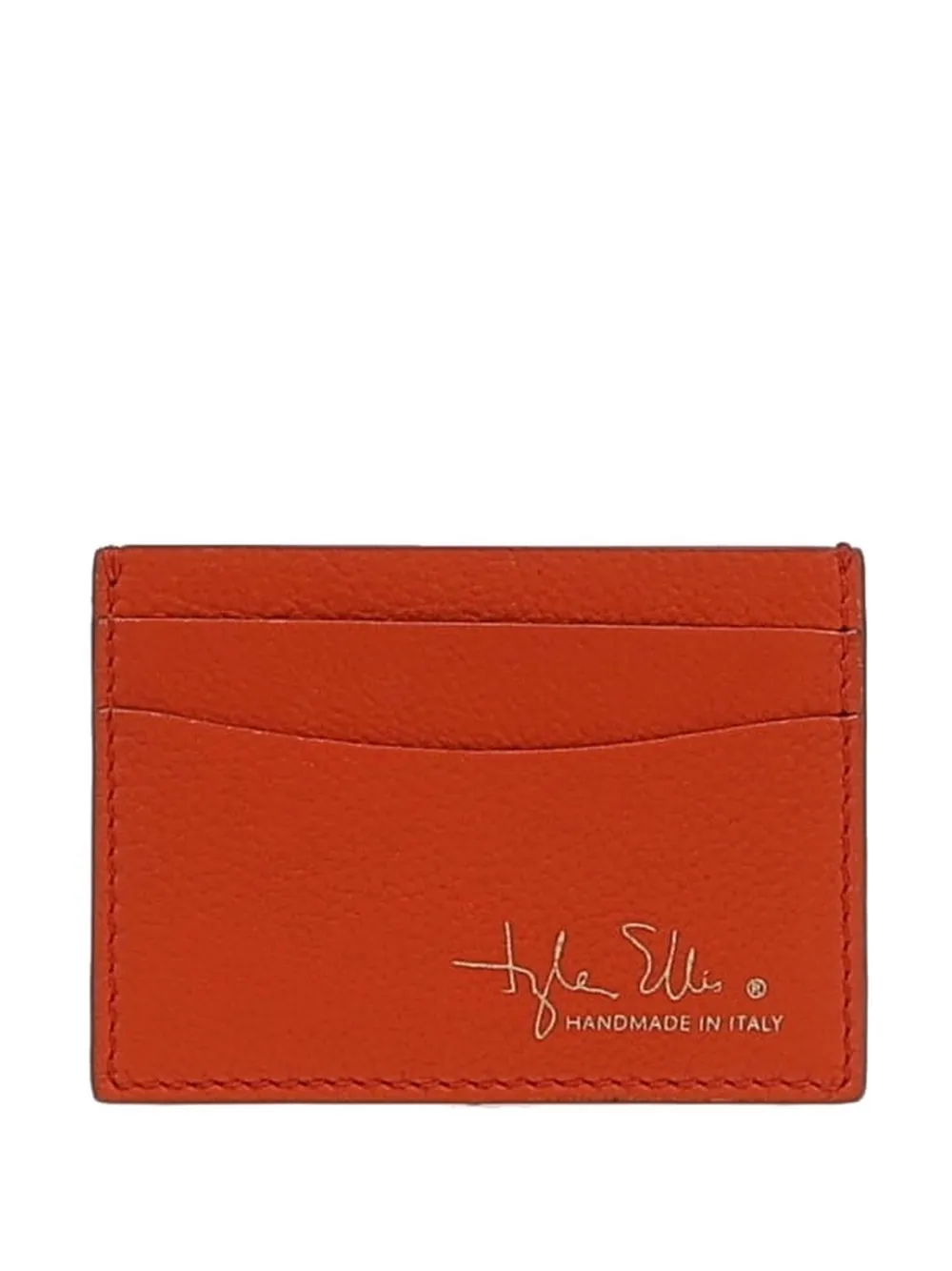 Tyler Ellis Chip pebbled-leather cardholder - Arancione