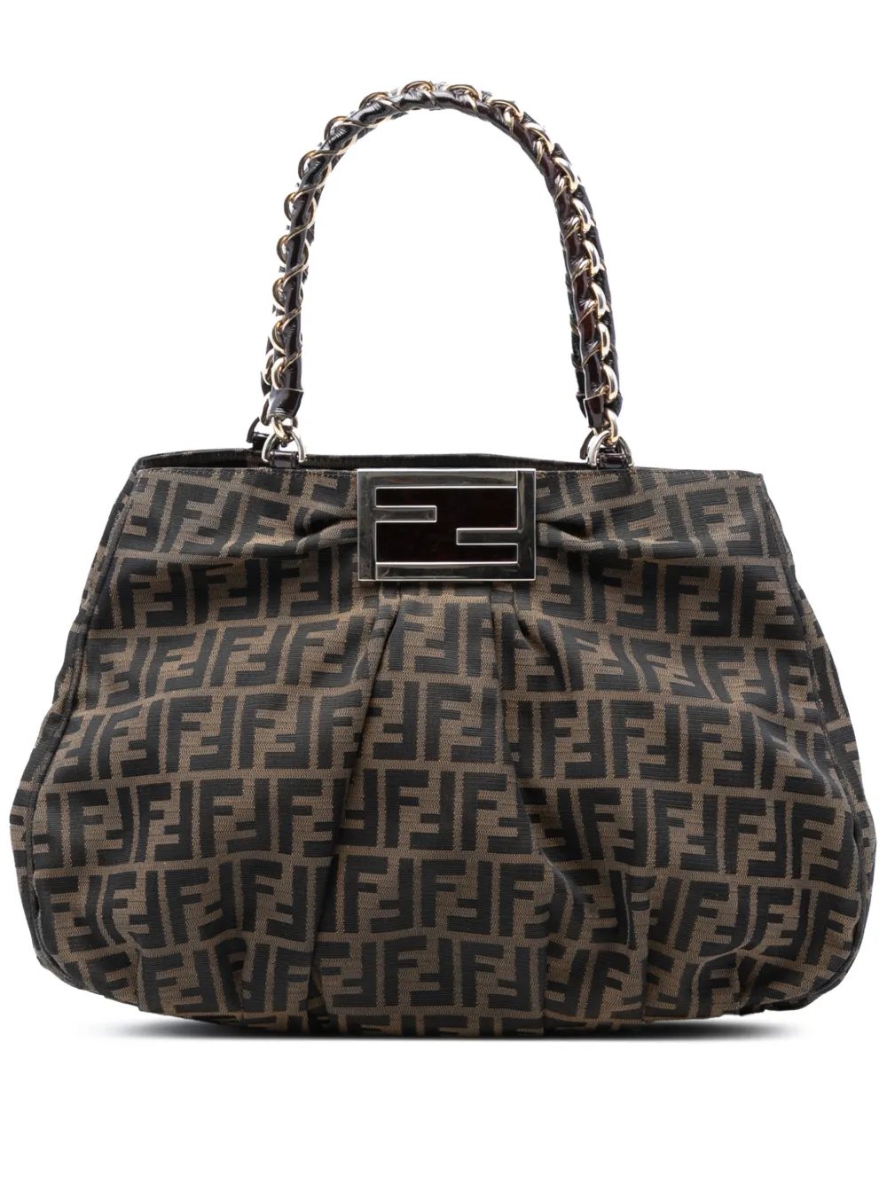 Fendi Pre-Owned 2000-2010 Large Zucca Canvas Mia tote bag - Marrone