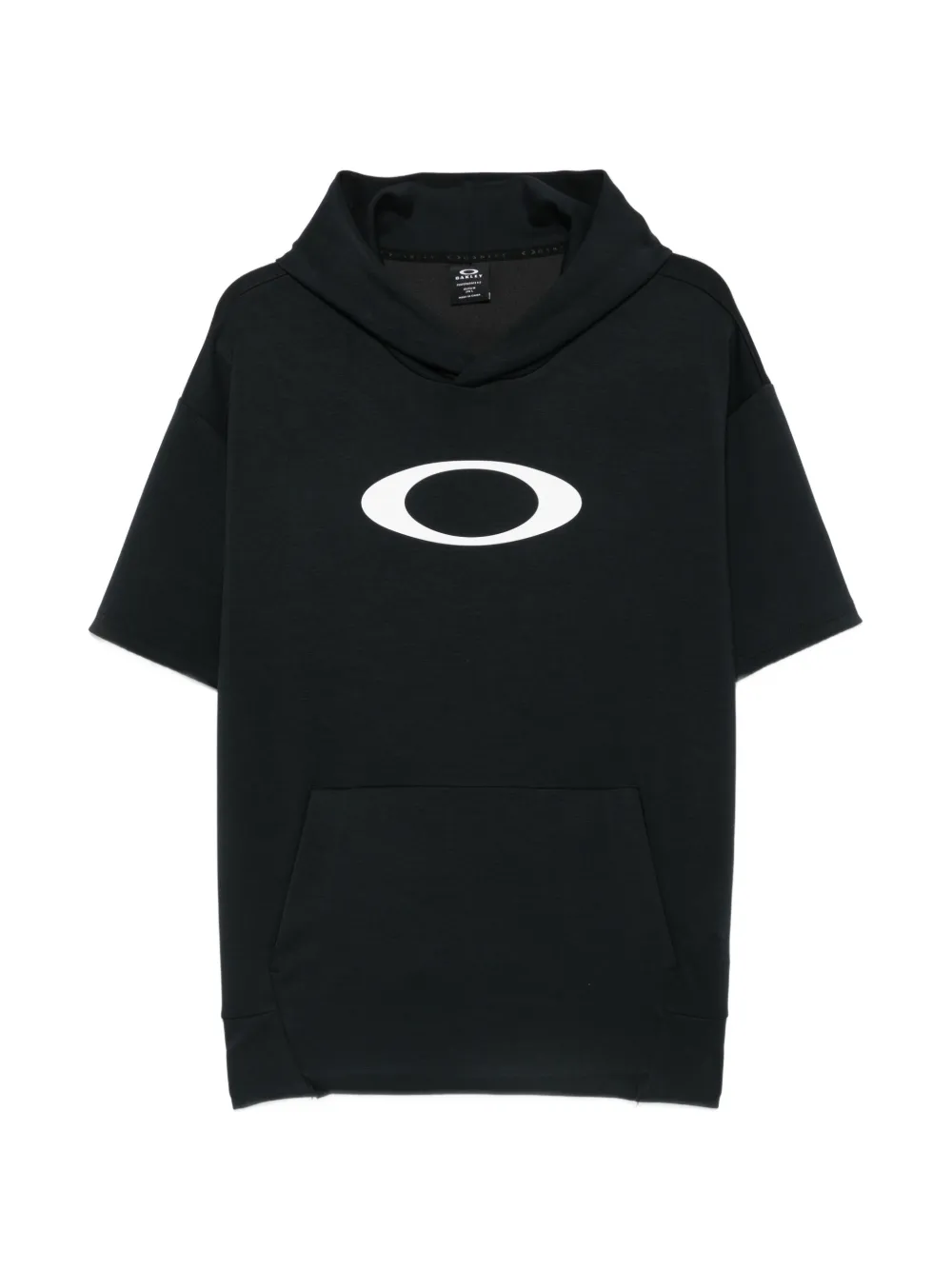 Oakley logo-print short-sleeve hoodie - Nero