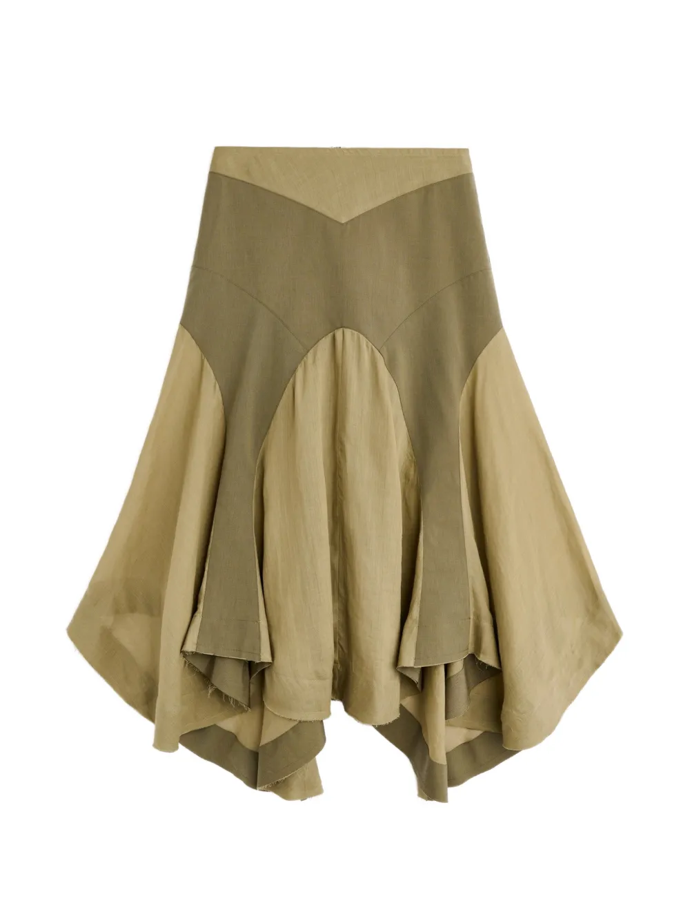 OUR LEGACY Petti asymmetric skirt - Verde