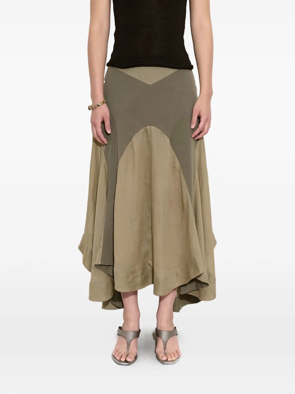 OUR LEGACY Petti asymmetrische rok Groen