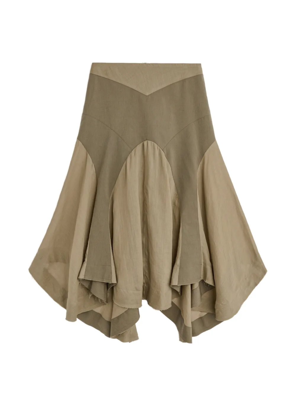 OUR LEGACY Petti asymmetric skirt - Verde