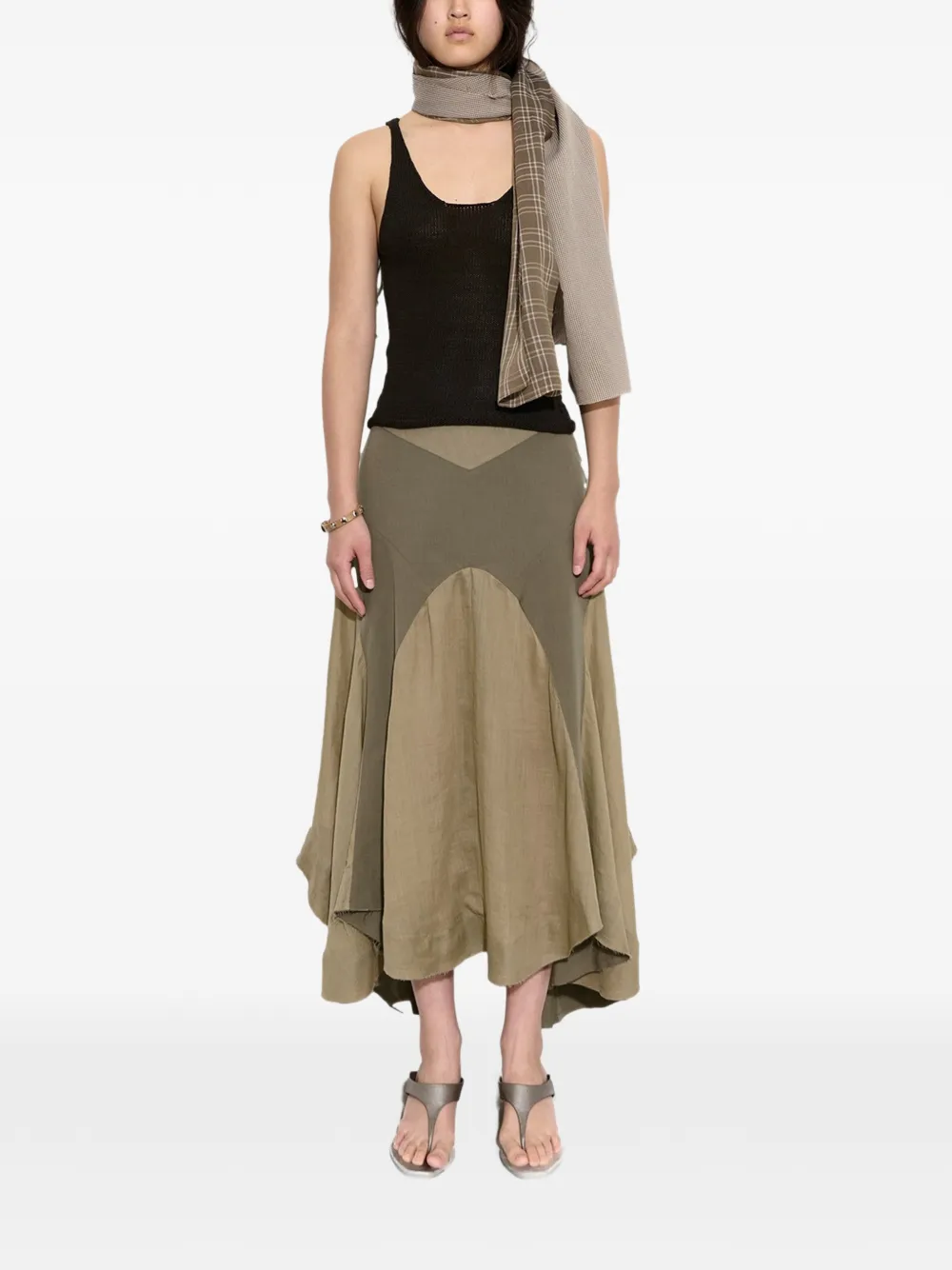 OUR LEGACY Petti asymmetrische rok Groen
