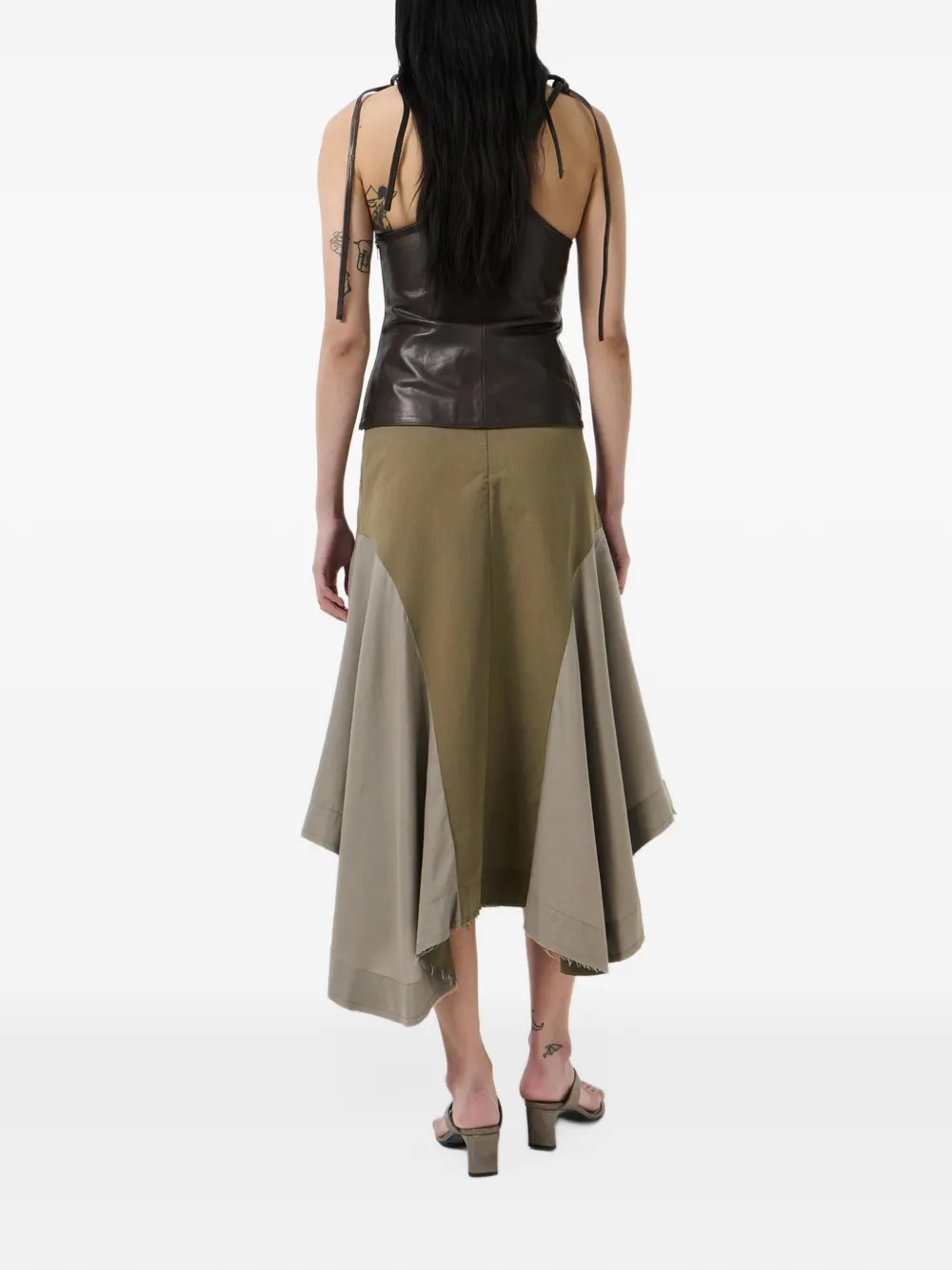 OUR LEGACY Petti asymmetrische rok Groen