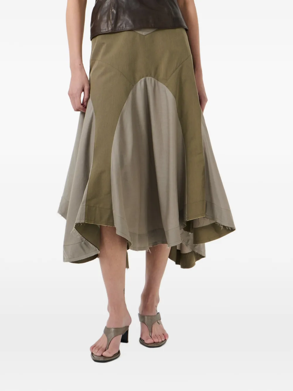 OUR LEGACY Petti asymmetrische rok Groen