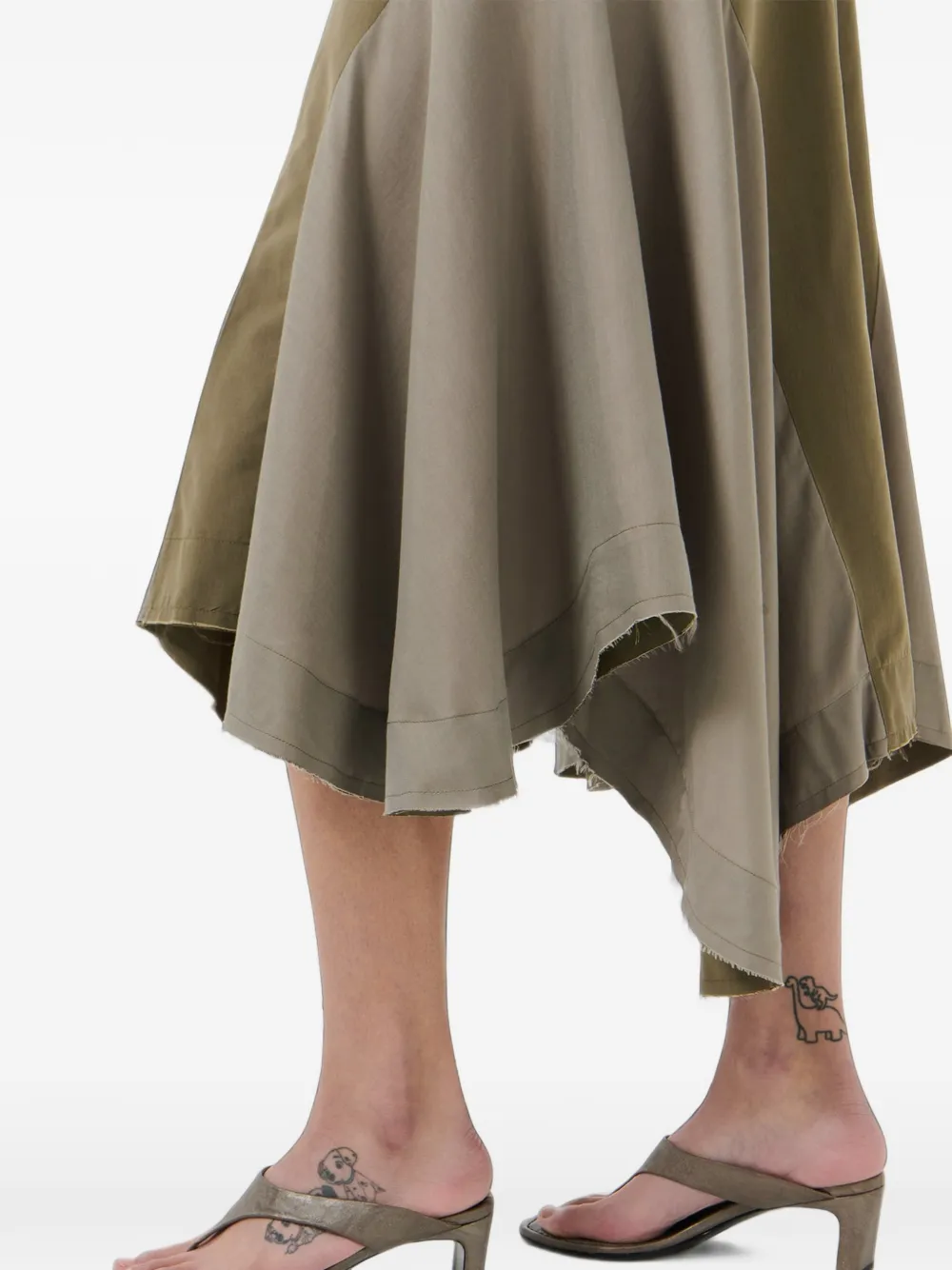 OUR LEGACY Petti asymmetrische rok Groen