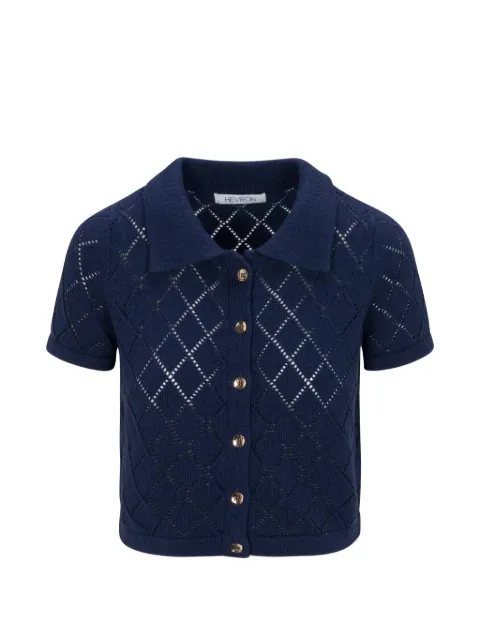 HEVRON Arlet diamond-pattern cardigan