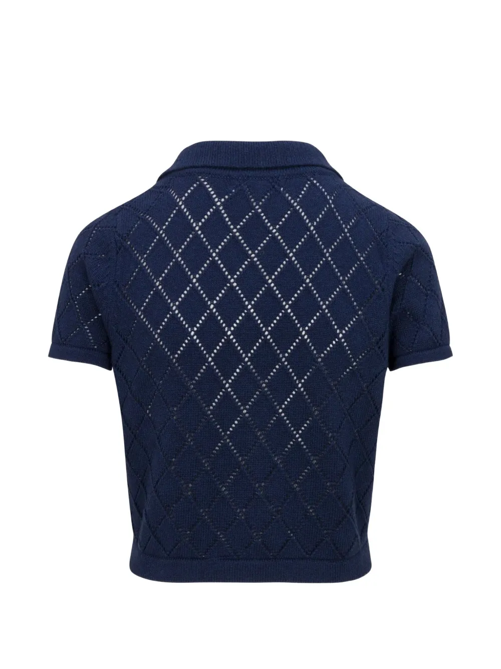 HEVRON Arlet vest met diamantpatroon Blauw