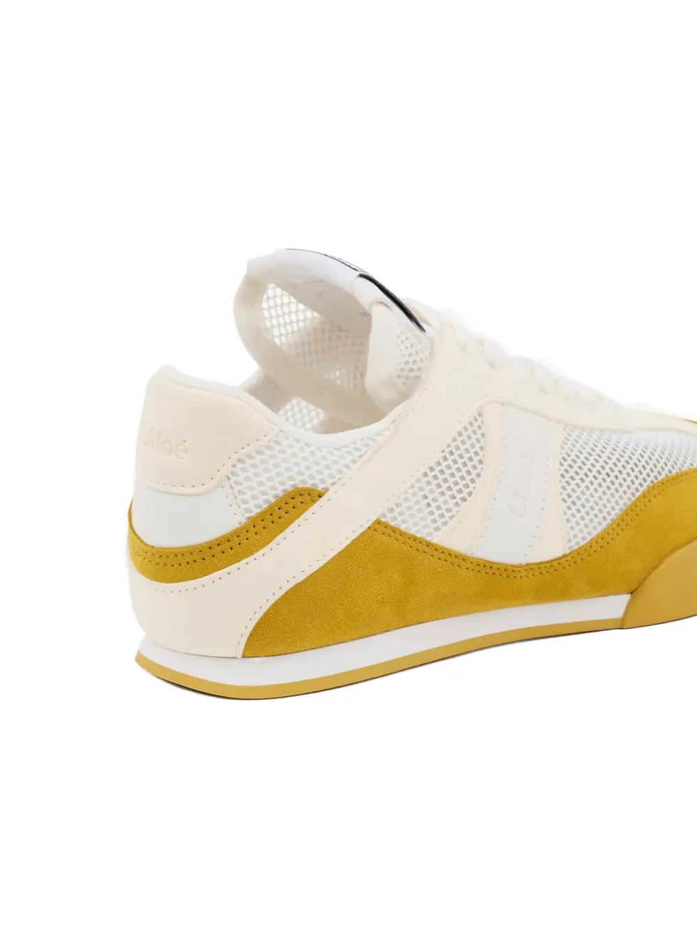 Chloé Kick mesh-panels sneakers Beige