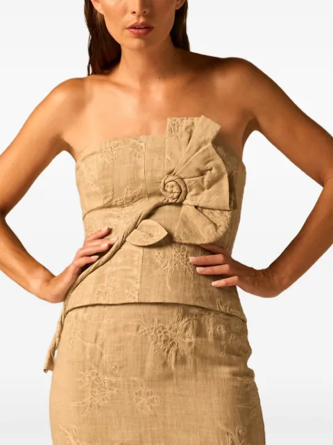 JBQ Florence bow-embroidered blouse