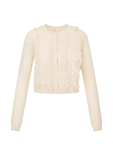 LoveShackFancy — Melisse ruffled knitted cardigan