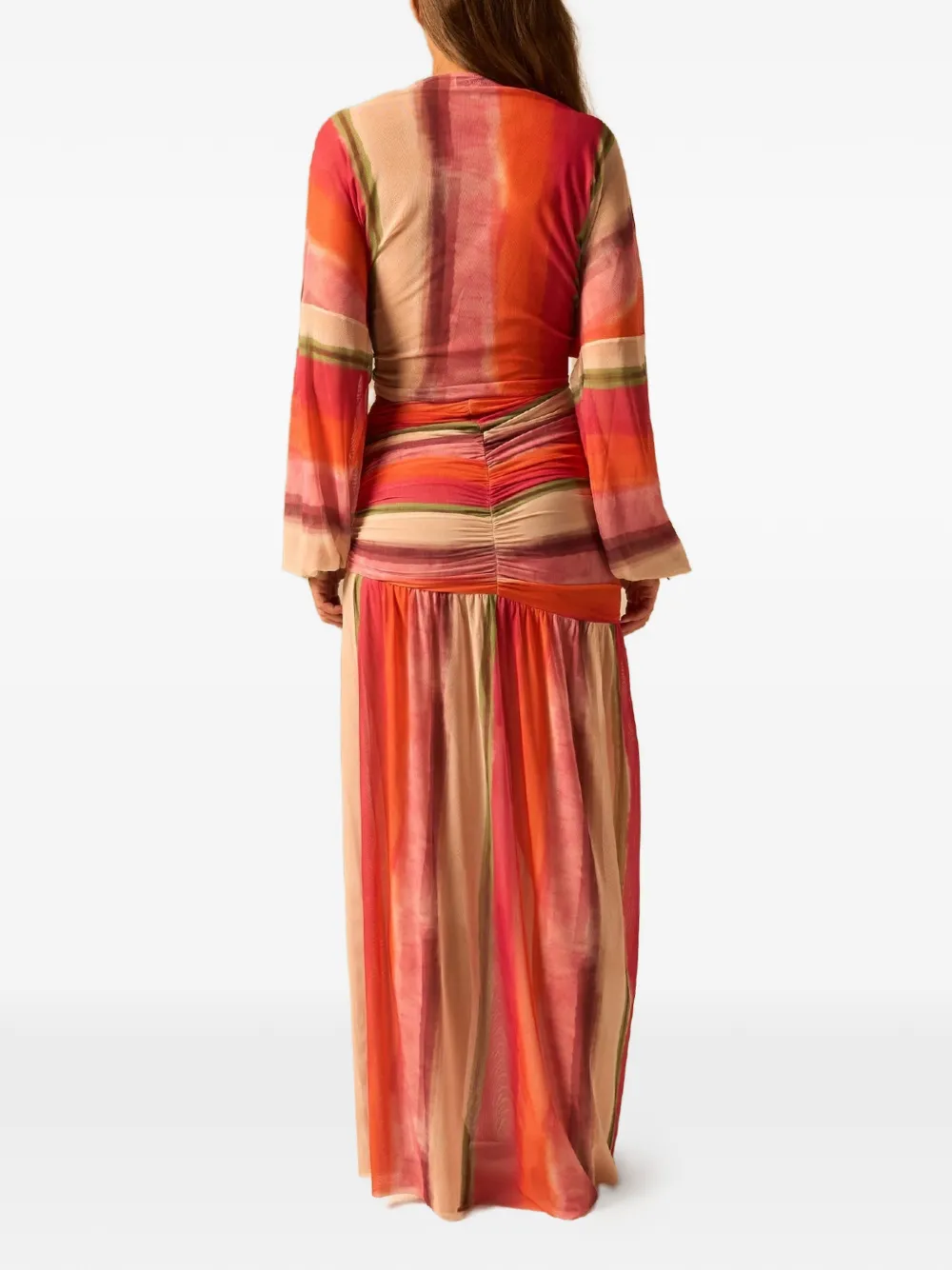 JBQ Gestreepte maxi-rok Oranje