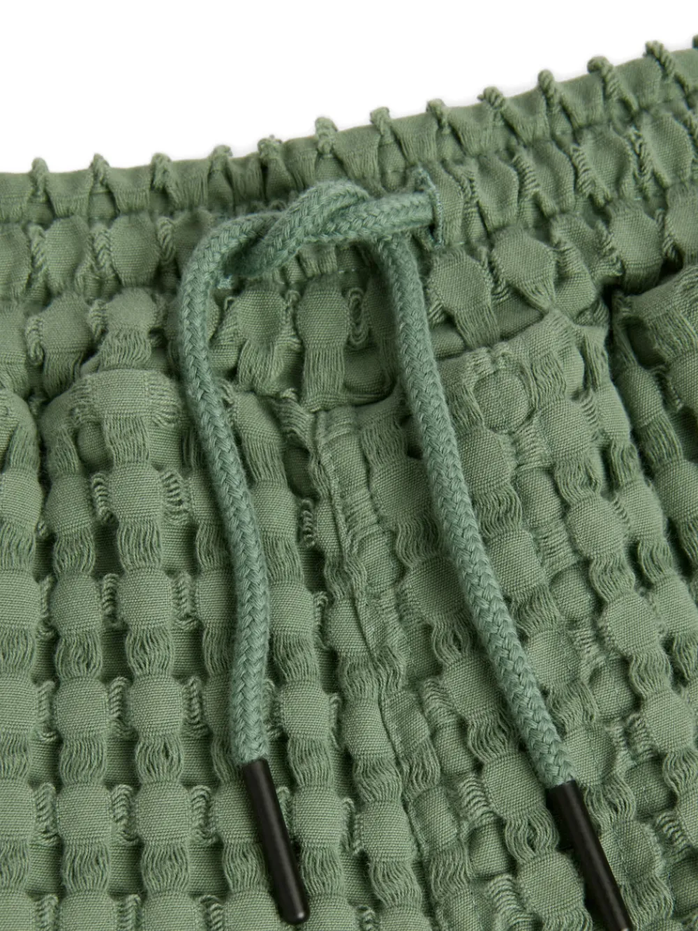 OAS Company Waffle Porto shorts met trekkoord Groen