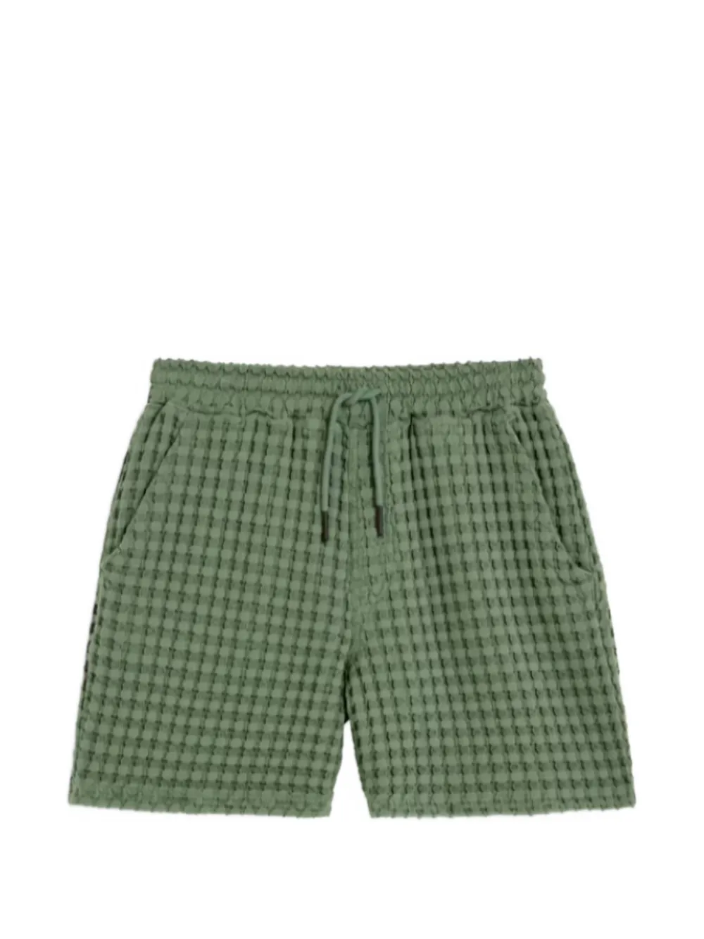 OAS Company Waffle Porto textured drawstring shorts - Verde