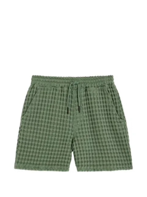 OAS Company Waffle Porto textured drawstring shorts