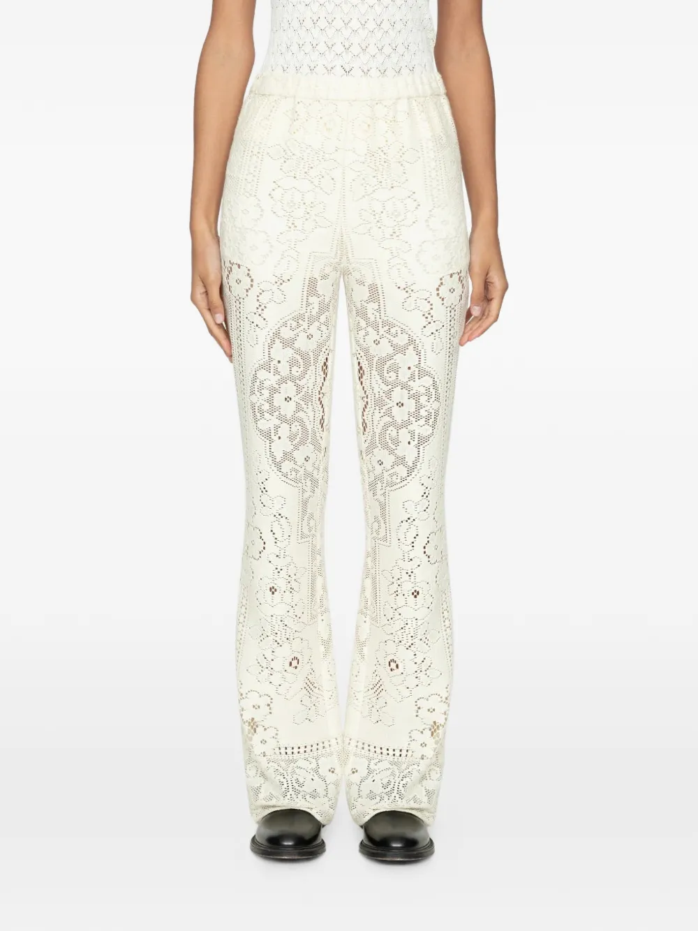 Sea Arianna floral lace trousers - Weiß