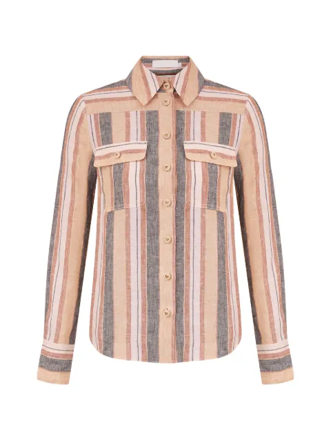 ZIMMERMANN Wanderlust striped patch-pocket shirt