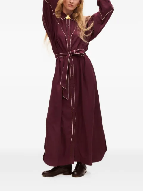 Carolina K Rodeo contrasting-trim belted maxi dress