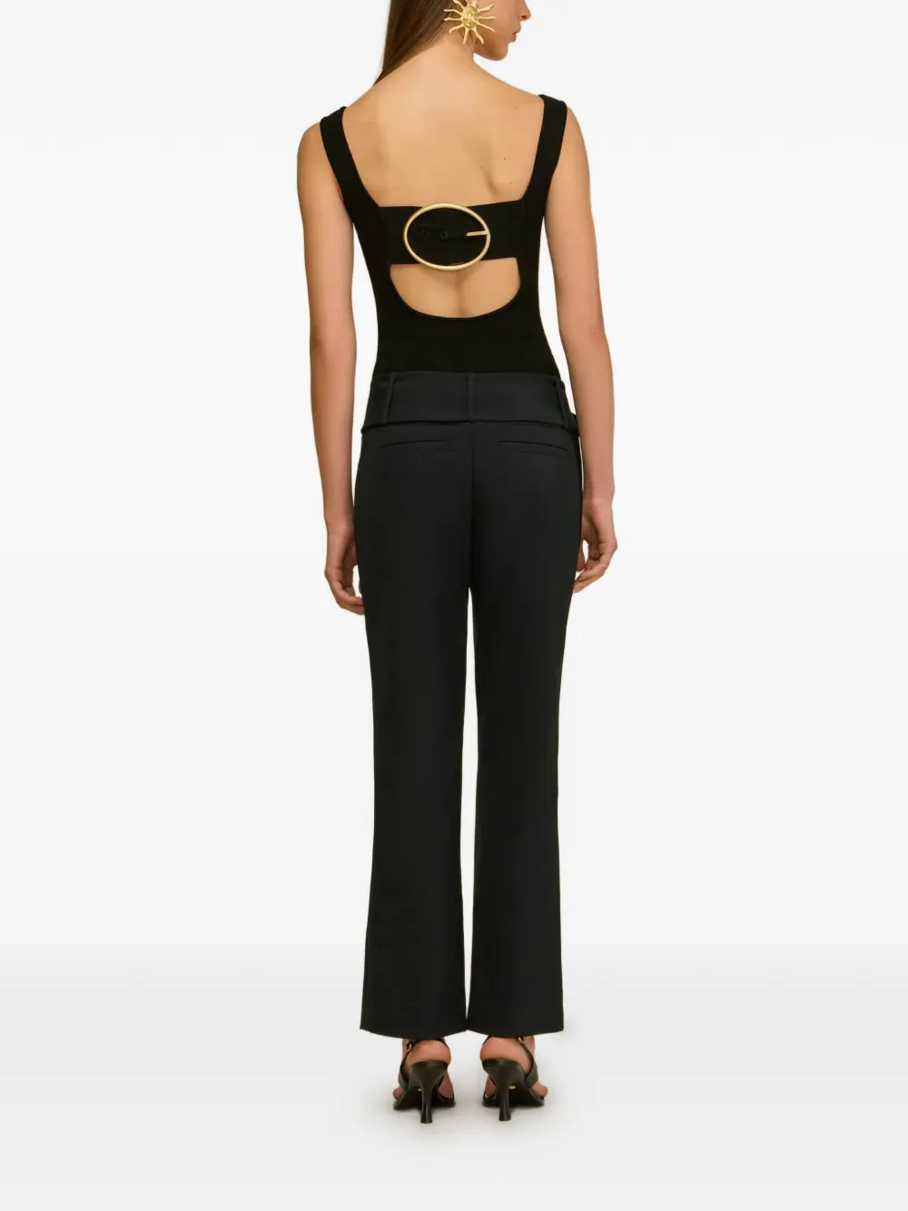 Cult Gaia Levi top met vierkante hals Zwart